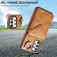 thumbnail image 2 of Allytech Galaxy A32 5G Case Wallet with Cards Holder & Detachable Shoulder Strap, Ring Holder Kickstand Vintage PU Leather Shockproof Wallet Case Cover for Samsung Galaxy A32 5G - Brown, 2 of 14