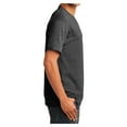 thumbnail image 3 of Mens Core Cotton V-Neck Tee Dark Heather Grey S, 3 of 6