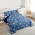 thumbnail image 3 of Homewish Cartoon Outer Space Bedding Comforter Set, Astronaut Rocket Planet Twin Comforter Sets, Teens Kids Boys Girls Reversible Bedding Set, Luxury Bedroom Decor, 2 Pieces, 3 of 8
