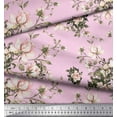 thumbnail image 3 of Soimoi Pink Viscose Chiffon Fabric Leaves & Rose Floral Decor Fabric Printed Yard 42 Inch Wide, 3 of 3