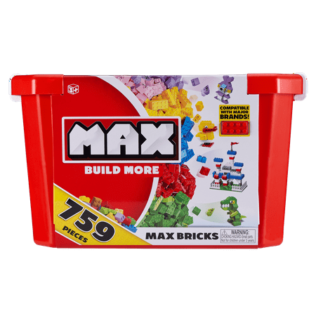 MAX Build More Building Bricks Value Set (759 Bricks) - Major Brick Brands (Best Bricks To Build A House)