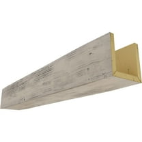 Ekena Millwork 6"W x 10"H x 20'L 3-Sided (U-beam) Sandblasted Endurathane Faux Wood Ceiling Beam, Burnished Pine