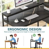 Tribesigns Reversible L Shaped Computer Desk with Storage Shelf and ...