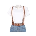 thumbnail image 6 of INSPIRE CHIC Unisex Vintage PU Leather Y Back Suspenders Adjustable Holes Belts for Women Men 27.17-33.07" Brown, 6 of 7