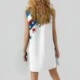 thumbnail image 2 of Mother'S Day Outfit For Women, American Flag Casual Tank Sundress With Pockets 4Th Of July Boho Beach T-Shirts Round Neck Dresses Flapper Women Light Purple Dress (M, White) ZMTing, 2 of 5