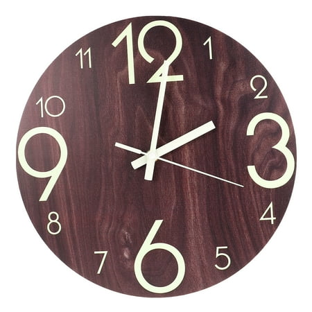 Monyance night light wall clock 1 Set of Home Wall Clock Night Light Wall Clock Mute Wall Clock Decorative Wall Hanging Clock(11.81X11.81X1.18Inches)