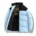 thumbnail image 4 of Miluxas Women's Zip up Cotton Padded Jacket, Long Sleeve Stand Collar Warm Soft Puffer Coat with Pockets for Winter Sky Blue M(M), 4 of 4