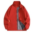 thumbnail image 2 of SYVGVA Womens Long Sleeved Coat Solid Color Jacket Blouse for Outdoor Hiking Fall and Winter,Red,XL, 2 of 3
