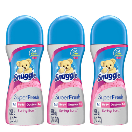 Snuggle Scent Shakes In-Wash Scent Booster Beads, SuperFresh Spring Burst, 9 Ounces (3 Pack)