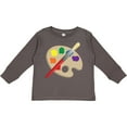 thumbnail image 3 of Inktastic Artist Palette and Brush Boys or Girls Long Sleeve Toddler T-Shirt, 3 of 5