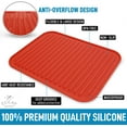 thumbnail image 2 of 2 Pack (9"x12") Silicone Trivets for Hot Pots and Pans - Multi-Purpose & Versatile Trivet Mat - Heat Resistant Silicone Trivet - Durable & Flexible Hot Pads for Kitchen Counter - Orange Red, 2 of 5