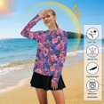 thumbnail image 5 of FORMRS Womens Long Sleeve Shirts UPF 50+ Sun Protection Quick Dry Fishing Hiking Tops, Size S-2XL, Vibrant Art Flowers, 5 of 8