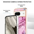 thumbnail image 4 of Designed for Google Pixel 8 Marble Case, Ultra Thin Girls Women Plating Marble Designed Flexible Soft TPU IMD Marble Protective Case Cover for Google Pixel 8 - Pink, 4 of 7