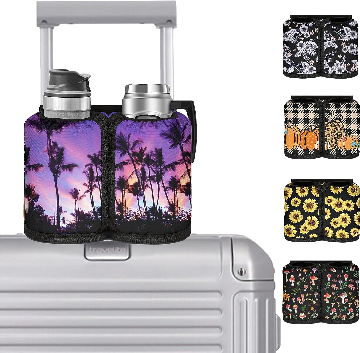 Luggage Cup Holder for Suitcases Travelers Accessories Carry on with