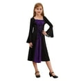 thumbnail image 2 of Zaldita Kids Girls Medieval Maiden Princess Dress-up Bell Sleeve Maxi Dress Party Gown Purple 10, 2 of 7