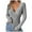 Silver, variant on Dagugfen Sweaters for Women Wrap Deep V Neck Long Low Cut Sleeve Slim Fitted Knitted Going out Tops for Night Club Party