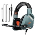 thumbnail image 1 of Auriculares para juegos Plextone Auriculares con micrófono sensibles y transpirables para colocar sobre los oídos, gris plateado tholdsy EL4726-02B, 1 of 2