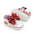 thumbnail image 3 of Baby Girl Sneaker, Non-slip Bow Letters Leopard Print Flats Shoes, 3 of 5