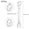 thumbnail image 2 of 10 Packs 9mm Thin Combination Wrench with Offset 6-Point End and Angled Open End, 2 of 6