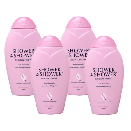 SHOWER TO SHOWER Body Powder Original Fresh 8 oz (Pack of 4)