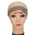 thumbnail image 3 of Gorro de quimioterapia con turbante de tela con flores de dos colores para primavera y verano, 3 of 6