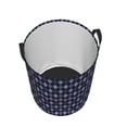 thumbnail image 3 of Kll Purple And Blue Squares Waterproof Foldable Laundry Hamper Bucket With Handles For Storage Bin,Kids Room,Home Organizer (Small), 3 of 8