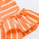 thumbnail image 3 of Gibobby Mameluco polar de manga corta con volantes para niños y niñas, mono, monos para recién nacidos, ropa(Naranja, 12-18 Meses), 3 of 5