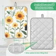 thumbnail image 6 of Yayeee Pot Holders Kitchen Heat Resistant with Pocket 7"x9.8" Cotton Oven Cooking Hot Pads, Sunflowers and Leaves Pattern, 6 of 7