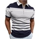 thumbnail image 1 of Tops de Algodón para las Mujeres con Cremallera de Manga Corta con Solapa Impresa Camiseta Suelta, Ligera Blusa de Cuello Redondo de Algodón de Imitación para el Hogar Y el Uso Diario, 1 of 5