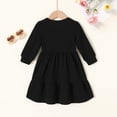 thumbnail image 3 of Tiny Cutey Baby Girl Dress Clothes Fall Long Sleeve Square Neck Solid Vintage Dresses Outfit Set for 2-3T, 3 of 6