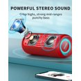 thumbnail image 2 of Altavoz Bluetooth SOWO Portátil Impermeable IPX7 25W Rojo, 2 of 9