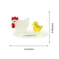 thumbnail image 2 of Glass Animal Figurine Ornaments Tiny Chicken Statues Unique Home Decor Collectible Decoration, 2 of 6