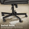 thumbnail image 4 of LEMBERI Armless Office Desk Chair with Wheels,Faux Leather Cross Legged Wide Chairs, Mid Back Swivel Computer Task Chairs for Home Office,Make Up,Small Space,Bed Room, Grey, 4 of 16
