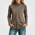 thumbnail image 2 of WAVSUF Girls Mock Turtleneck Undershirt, Long Sleeve Knitted Soft Soft Comfort Winter Warm Casual Daily Top 7-8, 2 of 6