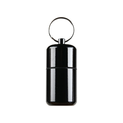AQCW Pill Keychain Water-proof Rust Resistance Widely Use Small Pocket Pill Box Keychain for Outdoor