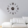 thumbnail image 2 of OUNONA Clock for Living Room Timekeeping Modern Black Frameless Wall Clock 1Set, 2 of 5