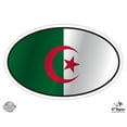 thumbnail image 1 of Algeria Flag Oval - 7" Vinyl Sticker - For Car Laptop I-Pad - Waterproof Decal, 1 of 1