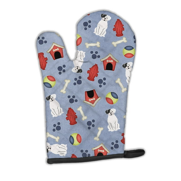 Dog House Collection White Boxer Cooper Oven Mitt