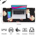 thumbnail image 5 of Long Mouse Pads for Desk,Black Christmas Santa Pattern Desk Mats on Top Of Desks, Desk Mouse Pad Extra Large with 3mm Non-Slip Base and Stitched Edge for Gaming,Office,Work,Home 35.4x15.7in, 5 of 5