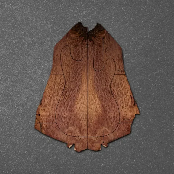 Redwood Burl Electric Guitar Drop Top Stratocaster (ES) Set – RBES000651-3.4