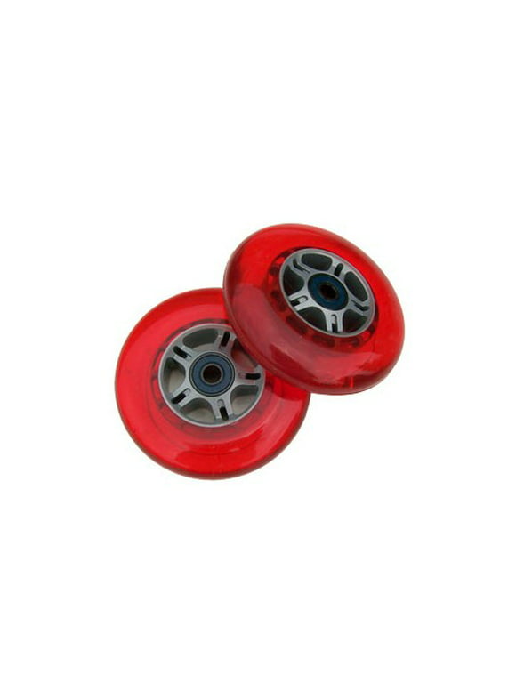 Razor 2 RED Wheels with Abe 7 Bearings for Scooters 100 mm