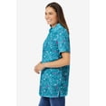 thumbnail image 3 of Woman Within Plus Size Perfect Printed Short-Sleeve Polo Shirt, 3 of 4