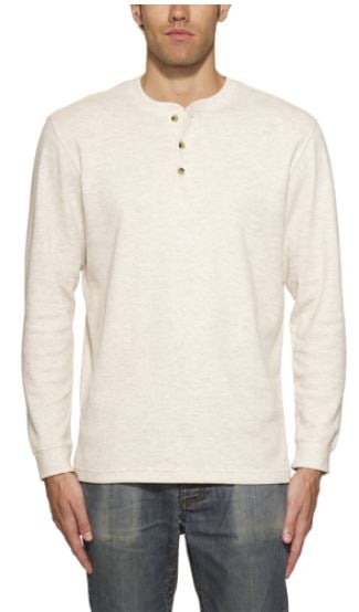 Mens oatmeal henley Clearance