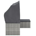 thumbnail image 3 of vidaXL 3-Seater Patio Sofa with Roof and Footstool Garden Couch Poly Rattan, 3 of 17