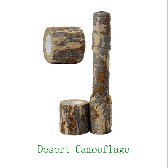 1 Rouleau U Pick 4,5 m*5 cm Imperméable Extérieur Camouflage Randonnée Camping Chasse Camouflage Furtif Ruban Enveloppes Camouflage Désert 5 cm