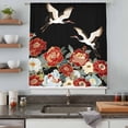 thumbnail image 4 of Peony White Bird Sheer Curtains 84 Inches Long, Black Farmhouse Retro Japanese Floral Light Filering Curtains, Breathable Simi Curtain Privacy Drapes for Living Room Bedroom Window Treatment, 4 of 8