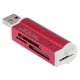 thumbnail image 4 of Lector De Tarjetas De Memoria Múltiple Usb2.0 4 En 1 Para Sd/Sdhc/Mini Sd/Mmc/Tf (Rojo), 4 of 7