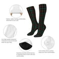 thumbnail image 6 of Balery Buffalo Plaid Dark Green Printed Novelty Socks Men's Women's Crew Socks Sports Socks Knee High Socks Cotton Socks Quirky and Cool Socks, 6 of 9