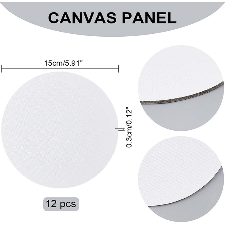 Round Canvas, 8 Pack Circle Canvases for Painting, Pre Stretched Round  Canvases, Circle Art Canvases Panels for Acrylic Painting, Pouring, Oil  Paint 