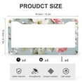 thumbnail image 3 of Pink Rose Flowers Leaf Shabby Chic Beige Pink License Plate Cover 2 PCS Vintage Floral License Plate Frame License Plate Shield Frame for Women Men US Vehicles 2 Holes Metal License Plate Frame, 3 of 6